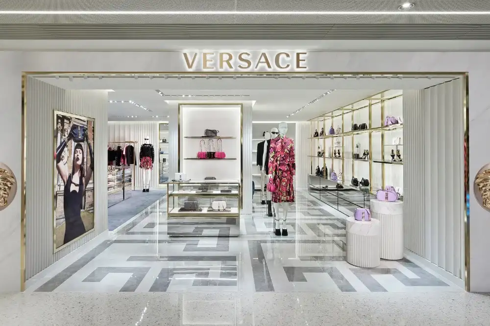 Versace a luxury brand store