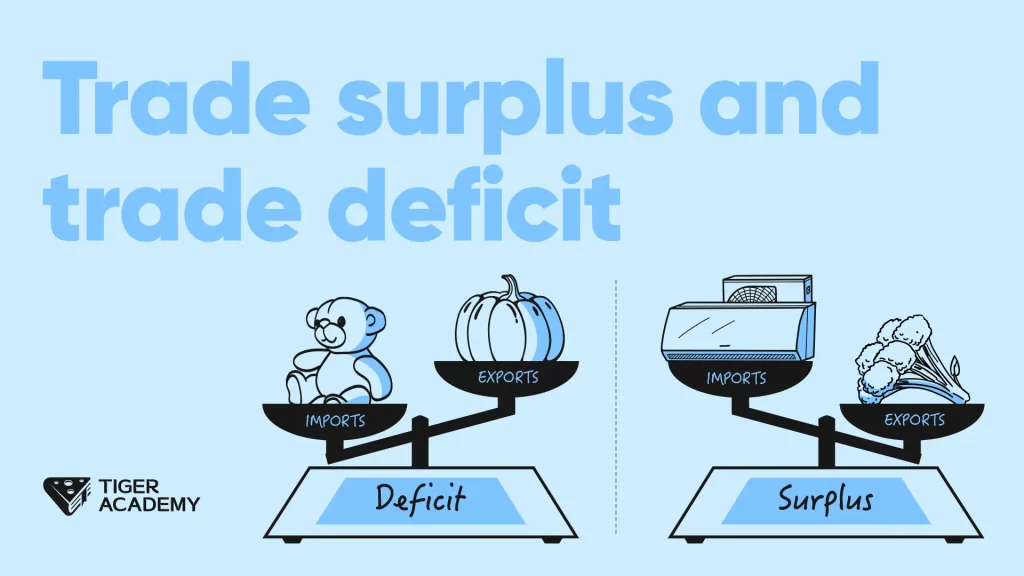 the difference between trade surplus and trade deficit