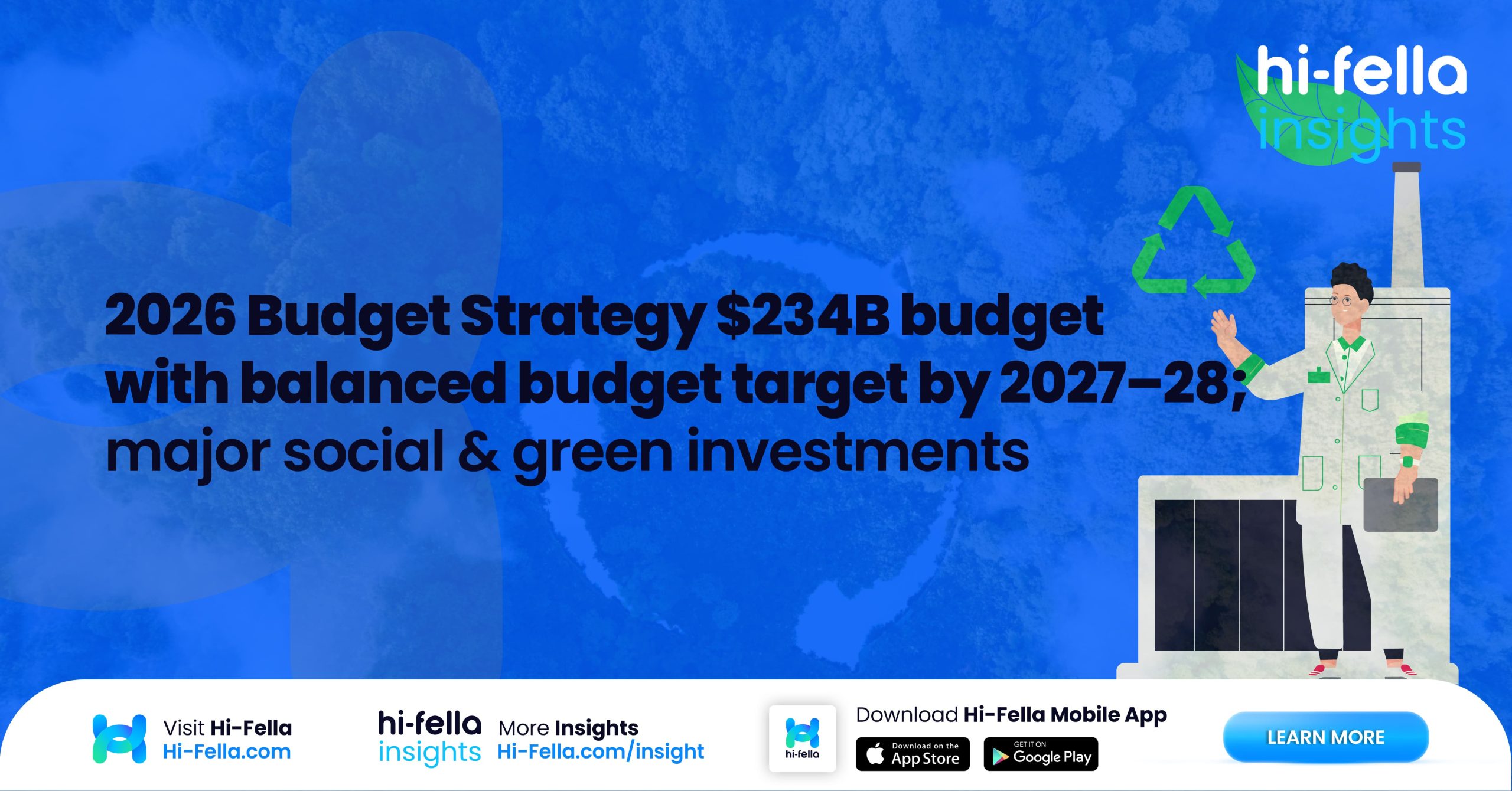 4. 2026 Budget Strategy 234B budget with balanced budget target by 2027–28_ major social & green investments